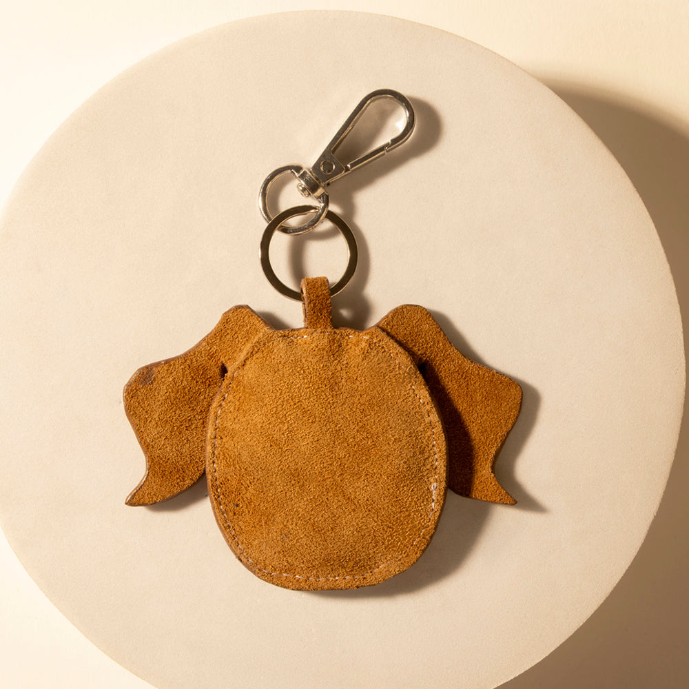 Myra Ranch Pup Charm Keychain in Rawhide Tan Mix