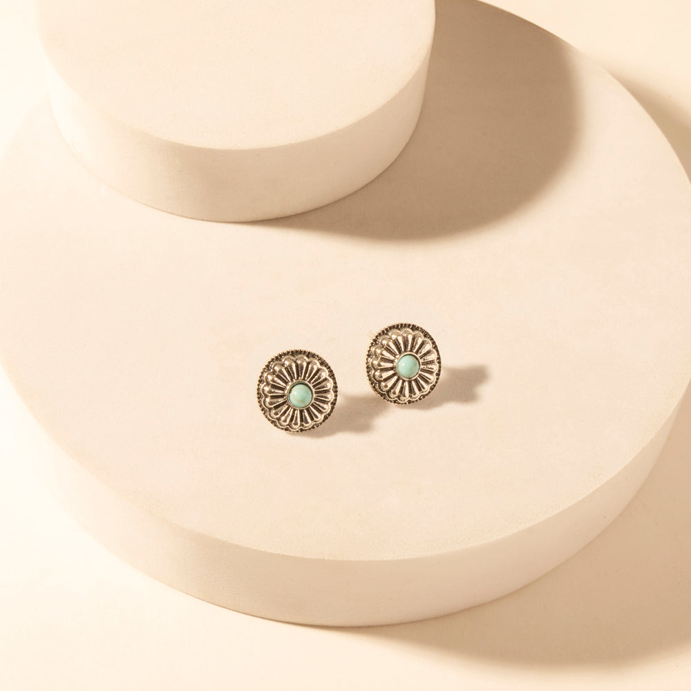 Myra Sonoran Stud Set in with turquoise detail in premium style