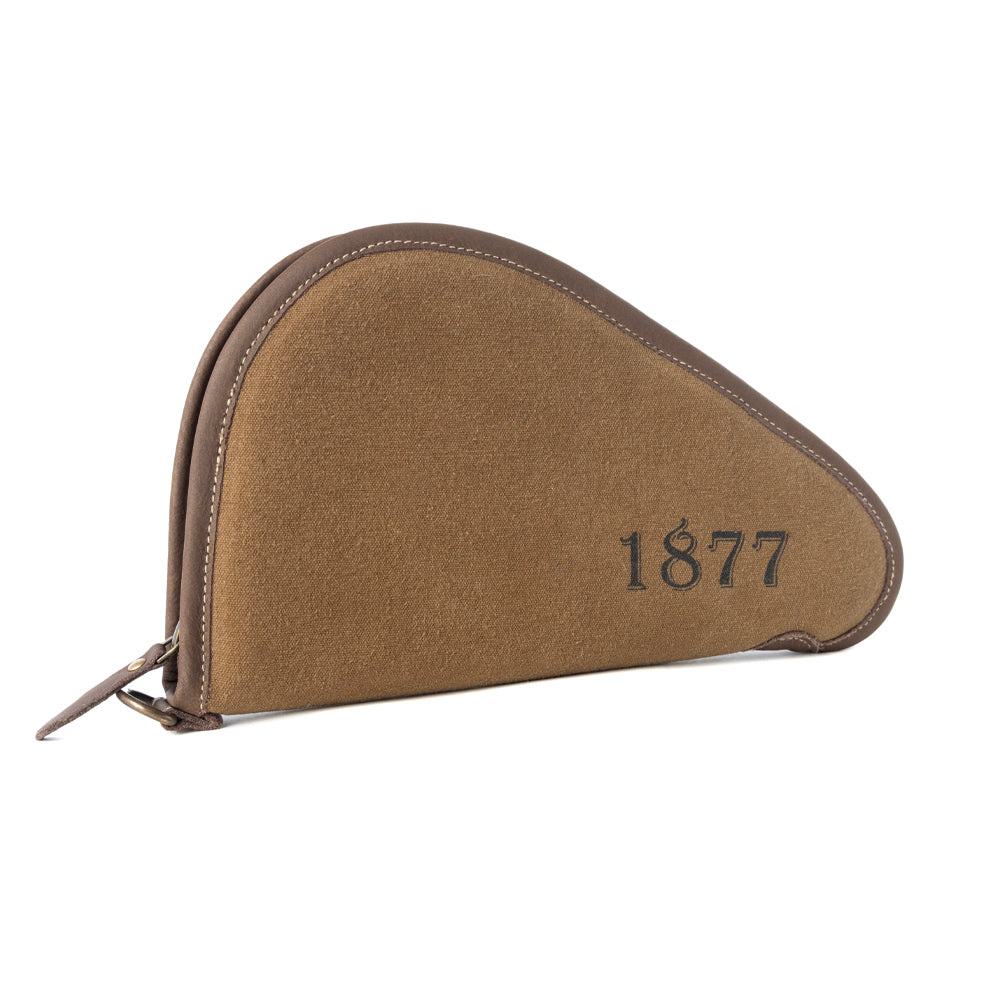 Myra Frontier Mark Cotton Leather Gun Case in Antique Olive