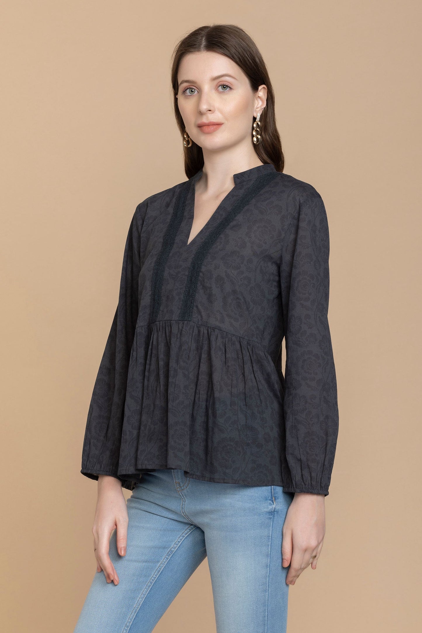 Minda Black Free Flow Top