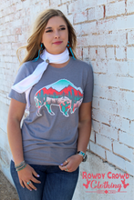 Load image into Gallery viewer, western apparel, western graphic tee, graphic western tees, wholesale clothing, western wholesale, women&#39;s western graphic tees, wholesale clothing and jewelry, western boutique clothing, western women&#39;s graphic tee, bison graphic tee, desert bison tee, buffalo graphic tee