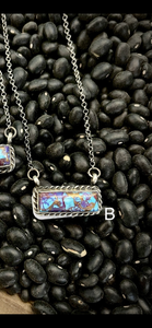 Purple Mojave Mini Bar Necklace