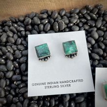 Load image into Gallery viewer, Square Variscite Studs