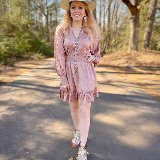 Mauve Leopard Dress